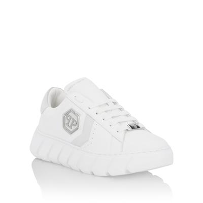 Sneaker PHILIPP PLEIN "Hexagon", Herren, Gr. 46, Normalschaft, 01, weiß, Schuhe Sneaker