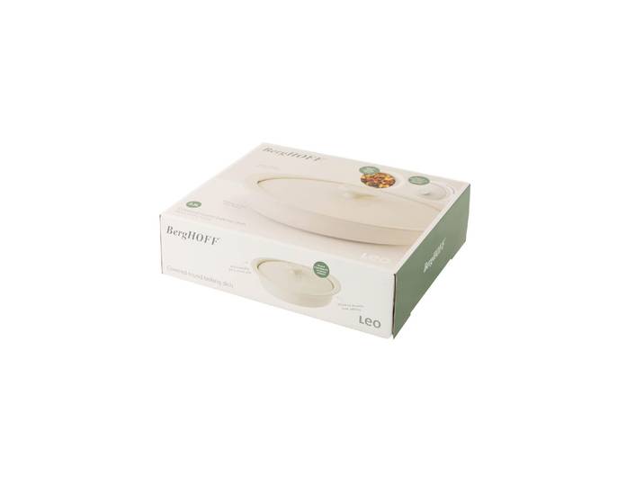 Auflaufform BERGHOFF mit Deckel Leo Balance MM Rund , beige, 2,4 l, Keramik, Auflaufformen, Auflaufform, Runde Auflaufform, 2.4 l