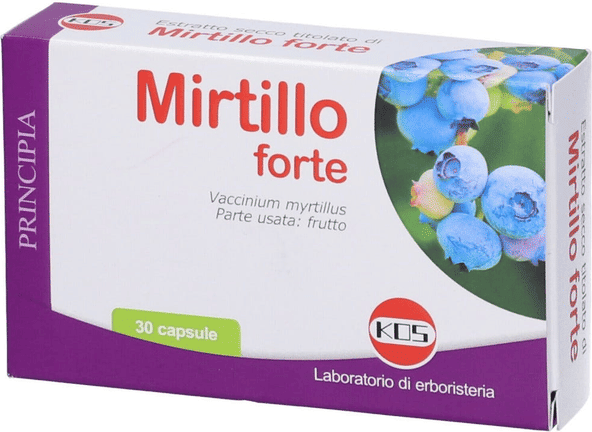 Kos Mirtillo Forte Integratore di Estratto Secco di Mirtillo 30 Capsule