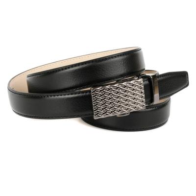 Ledergürtel ANTHONI CROWN, Damen, Gr. 100, schwarz, Leder, unifarben, Gürtel Ledergürtel, Automatik Damengürtel mit Metallschlaufe