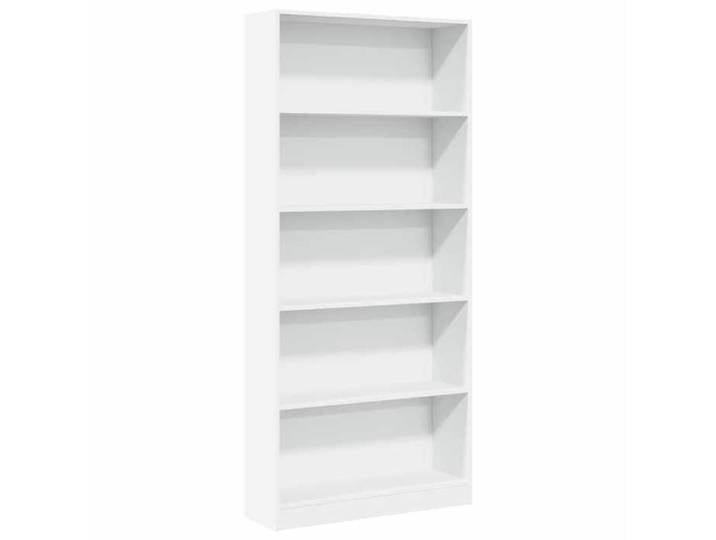 Blanc Étagère Bibliothèque - bureau/Salon - Meuble de rangement - blanc 80x24x176 cm - Bois d'ingénierie @EU797179