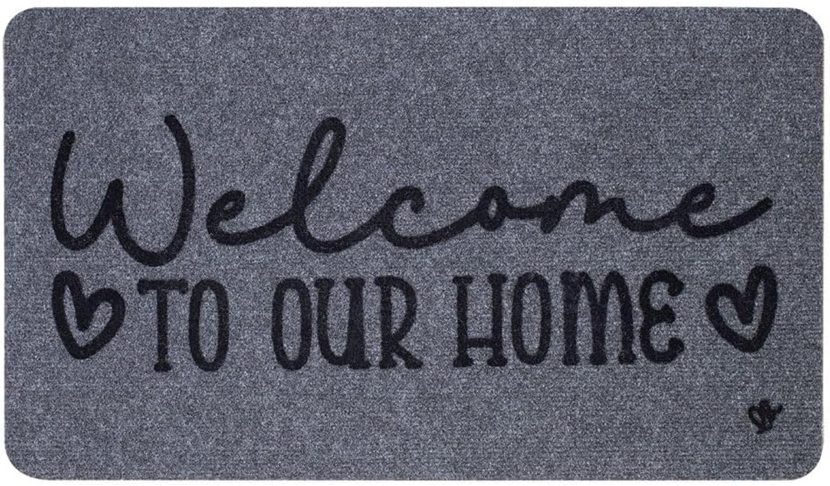 Moderne Welcome Home Deurmat met Reliëfprint - 40 x 70 cm
