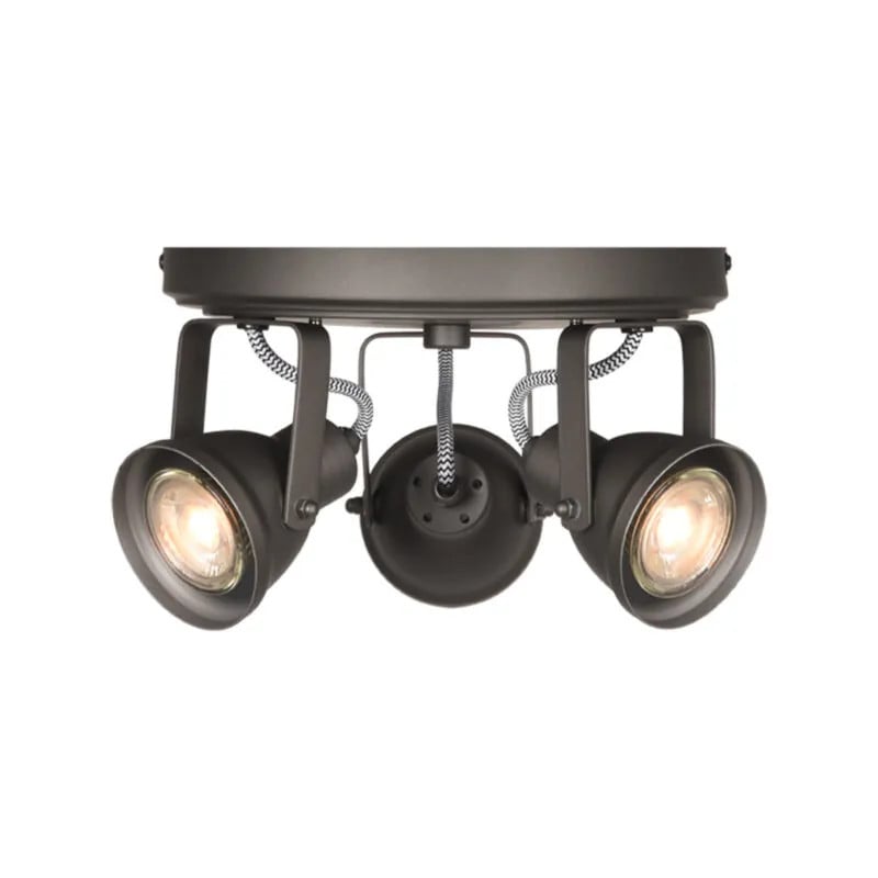 Label51 Spot Max led 3-Lichts - Burned Steel - Metaal