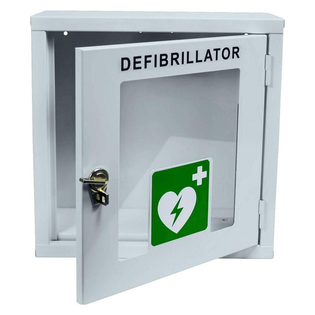 MedX5 Metallwandkasten, mit Sichtfensterund Alarm für Defibrilator (Erste Hilfe Set Zubehör) (AED-AI-040-AL)