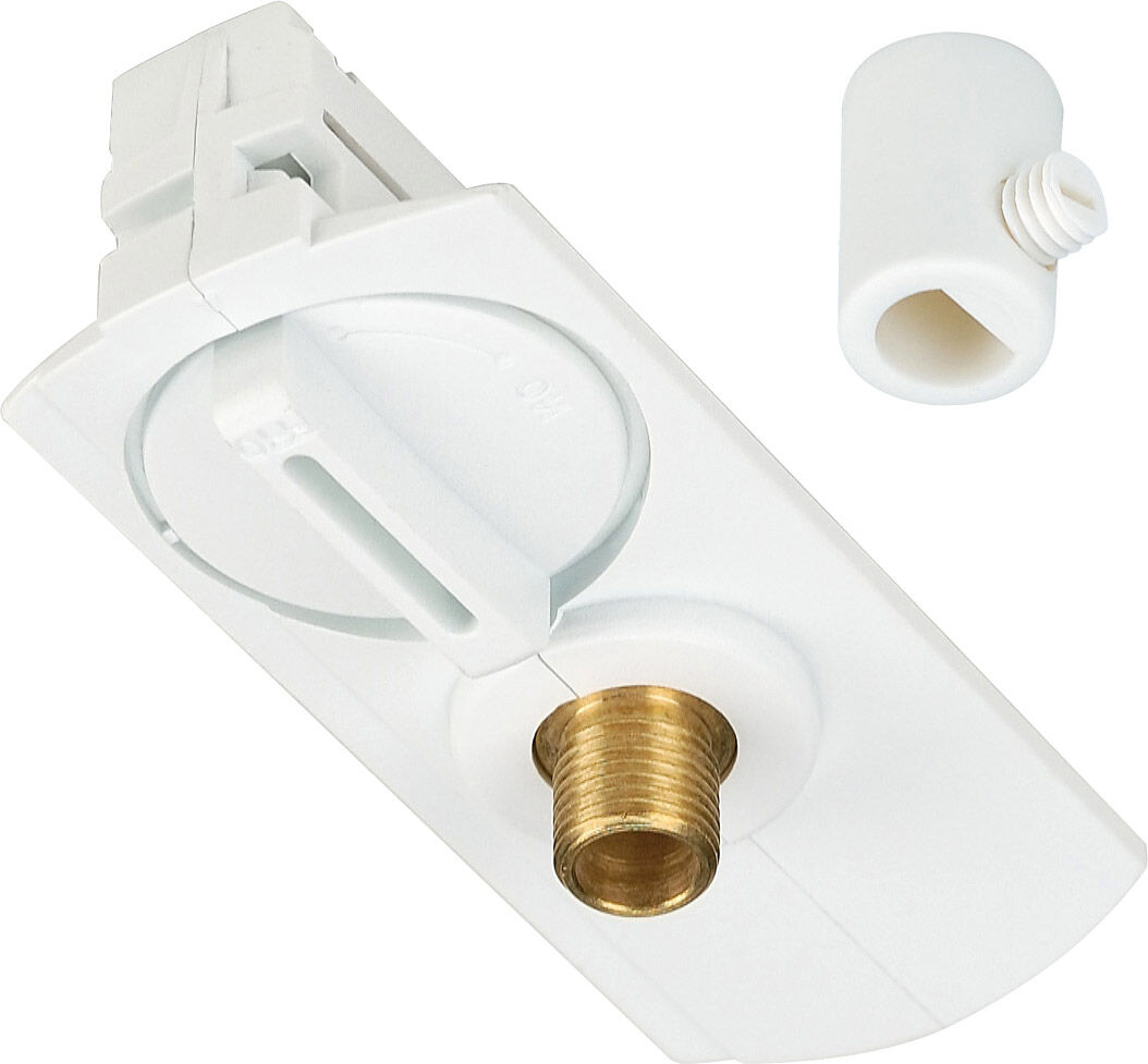 Slv 1-Phasen Pendelleuchtenadapter, Weiß - 1 Phasen Stromschienen 230v