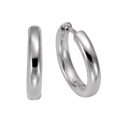 Paar Creolen VIVANCE "Silber 925 rhodiniert", weiß, Ohrringe, Damen, one-size, Silber 925 (Sterlingsilber)