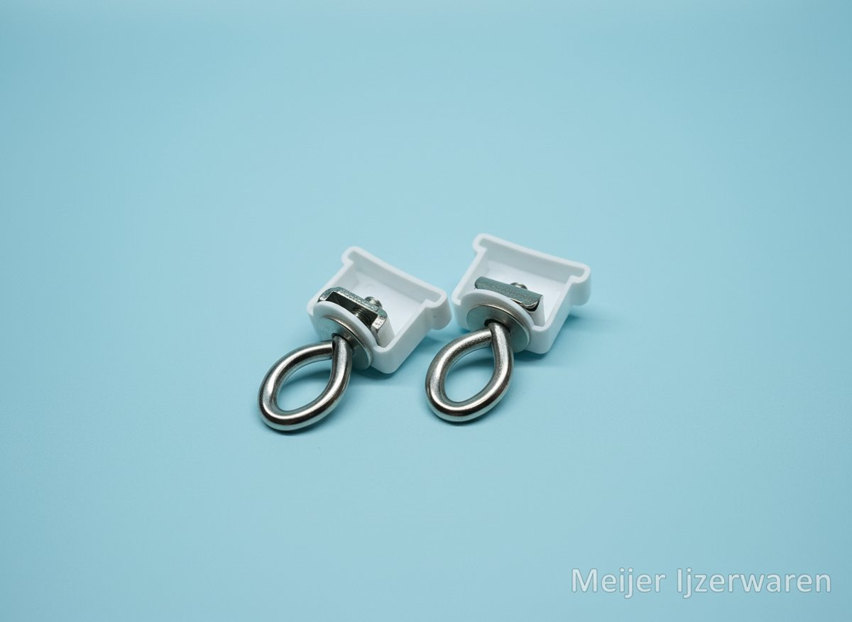 Eindkap voor U-rail - 2 stuks - wit