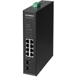 EDIMAX Industrial 10-Port Gigabit PoE+ DIN Rail Switch IP30