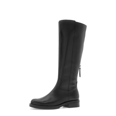 Stiefel GABOR, Damen, Gr. 39, Varioschaft, schwarz, Kalbsleder, Schuhe Stiefel, Langschaftsiefel mit zweckmäßigem Innenreißverschluss