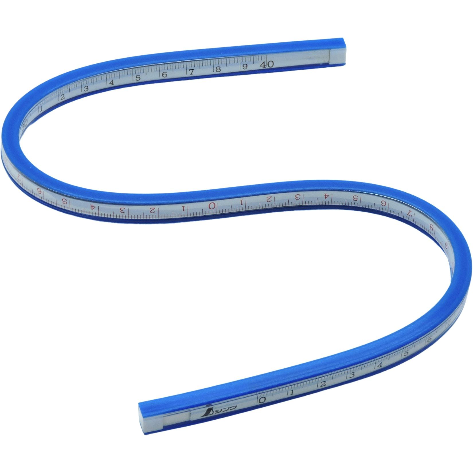 Shinwa 74845 Kurven-Lineal mit Skala, flexibel, 40 cm
