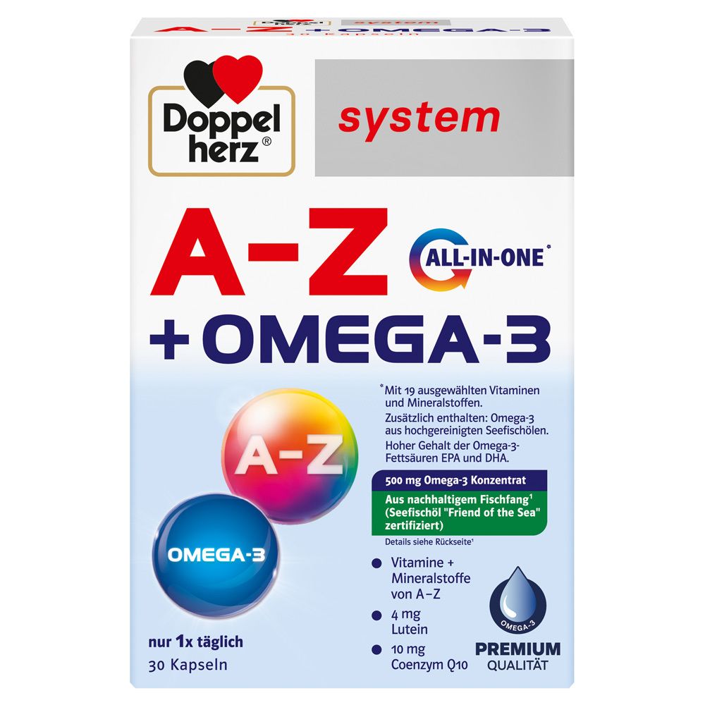Doppelherz A-Z+Omega-3 all-in-one system Kapseln 30 St