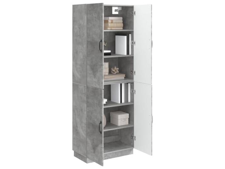 KTHLBRH Schrank-Set 2 Stück Grau Beton Holz Engineered Für Terrasse und Wohnzimmer, schickes Design, einfache Montage, vielseitiges Möbelstück