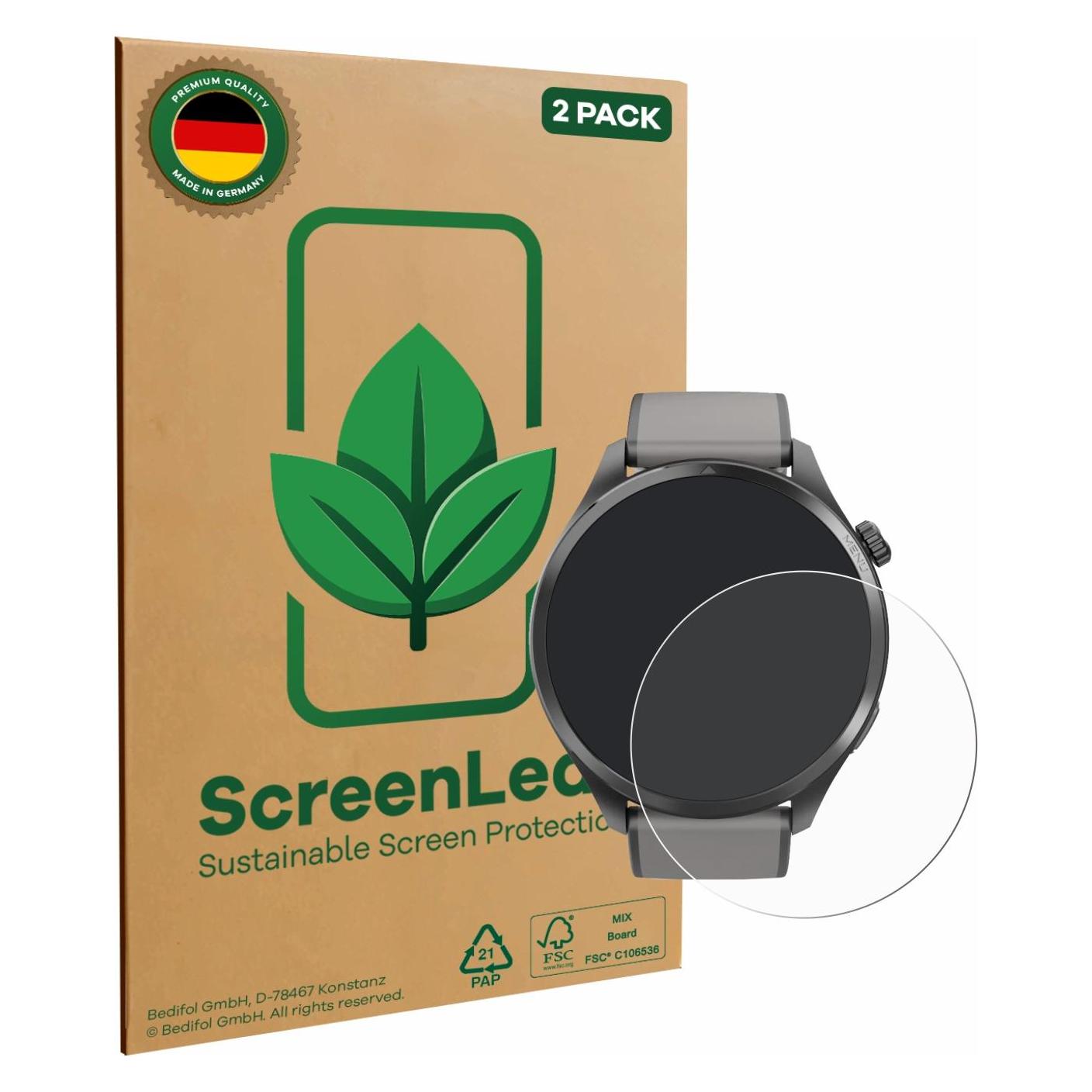 ScreenLeaf Schutzfolie für Hama Smartwatch 9000 Displayschutz Display Schutz Folie Klar Transparent (6158557)