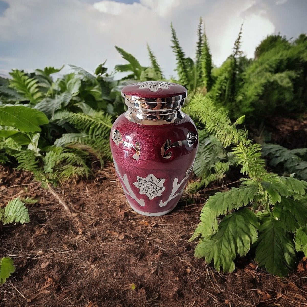 Mini Urn Sunflower Red 13111B - Graveerbaar