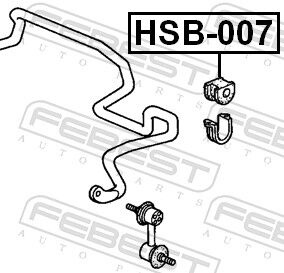 Febest Lagerung, Stabilisator Hsb-007 Vorderachse Für Honda