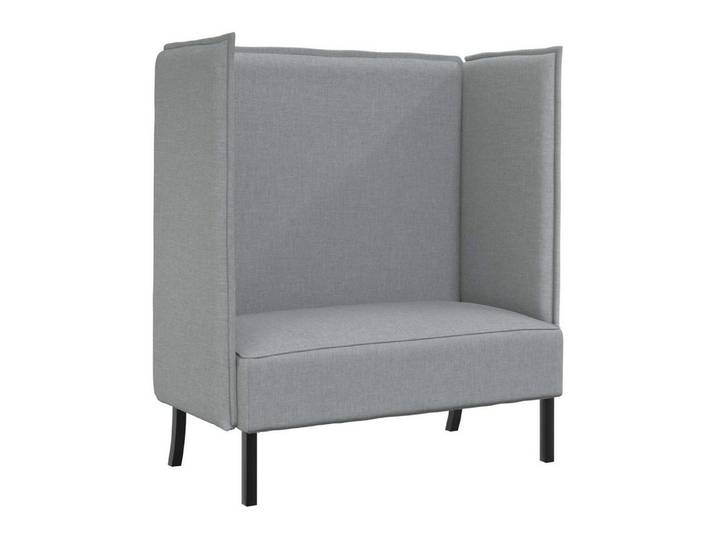 vidaXL Sofa Hoher Rücken Sofa 101cm Hellgrau Stoff, 1 Teile