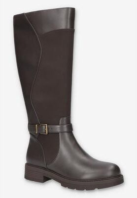 Women's Erica Tall Boot by Easy Street in Brown (Size 7 1/2 M)