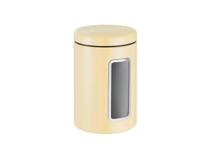 WESCO Vorratsdose Classic Line in der Farbe mandel, pulverbeschichtetes Stahlblech, 2 Liter Volumen, Sichtfenster aus Acryl