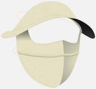 Universal Stock UPF UV Protection Face Mask Breathable Full Sun Shield For Women apricot