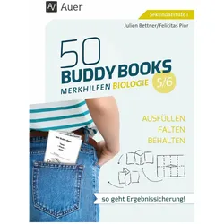 50 Buddy Books - Merkhilfen Biologie Klassen 5-6, Schulbücher von Felicitas Piur, Julien Bettner