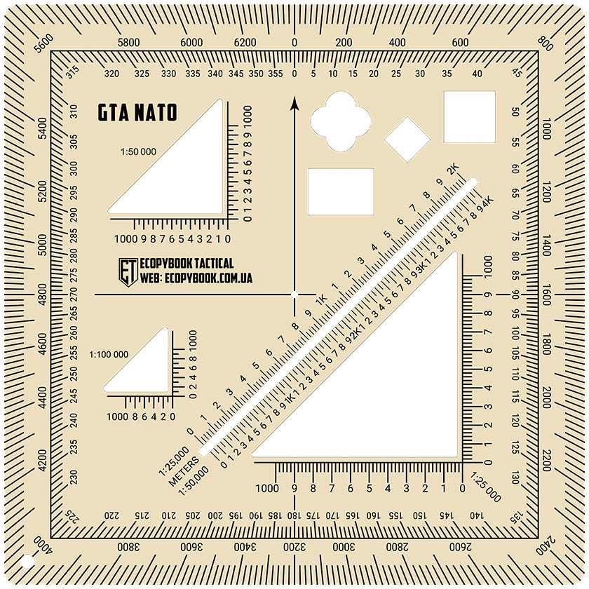M-Tac Ecopybook Tactical Ruler GTA Nato Blue Border