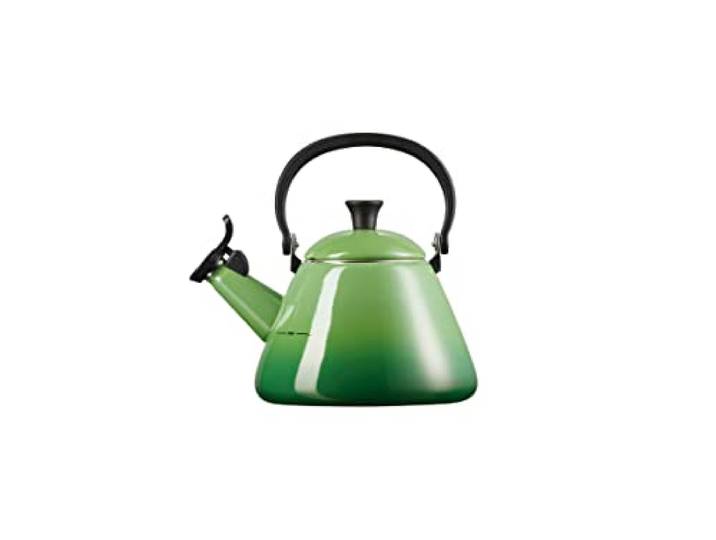 Le Creuset Kone Wasserkessel mit Pfeife, Emaillierter Stahl, 1,6 L, Bamboo, 40101024080000