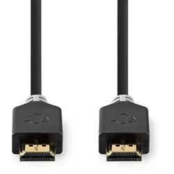 Nedis High Speed ​​HDMI  Kabel mit Ethernet - HDMI Stecker - HDMI Stecker - 4K@60Hz - ARC - 18 Gbps - 1.00 m - Rund - PVC - Anthrazit - Box