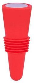 DynamicDeals FreshSeal Silicone Wine Bottle Stopper Leak Proof Champagne & Beverage Saver Cap red