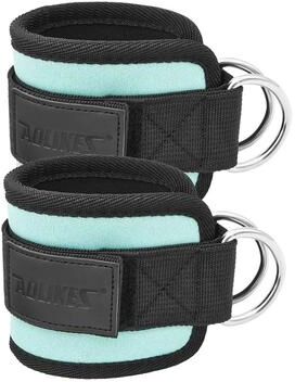 Inspired Living AOLIKES Ankle Straps For Cable Machines Adjustable D Ring Gym Ankle Cuffs For Glute And Leg Training 1pair Cyan