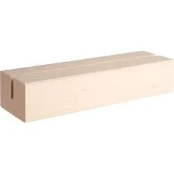 Kartenhalter aus Holz, Sockel für variables Stecksystem MODUL gerader Einsteckschlitz | 148 mm | Buchenholz