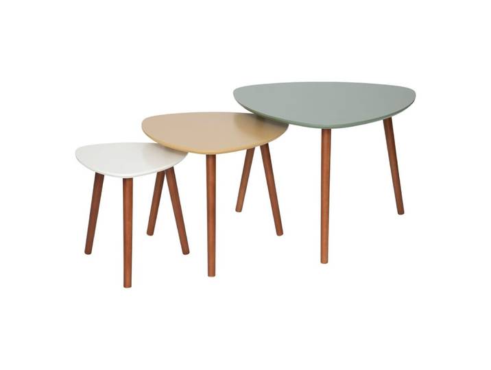 Lot de 3 tables à café mileo végétal