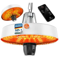 Kesser Deckenheizstrahler Heizpilz Infrarot-Heizstrahler 2500W, Heizstrahler, Weiss
