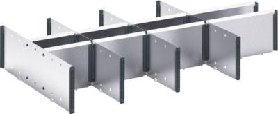 Trennwände Bott verso, Fronthöhe Schub 175 mm, B 1050 x T 550 x H 127 mm, Stahlblech, Grau