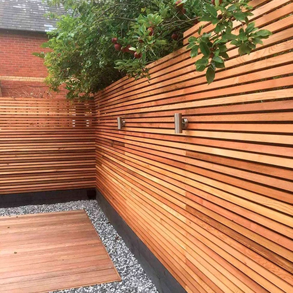 Timber Focus Ltd Premium Clear Canadian Western Red Cedar Slats L 1.83M x W 38Mm x T 18Mm Pack Of 21 Pieces Brown 183cm L x 3.8cm W x 1.8cm D