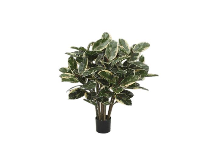 Lebensechte Kunstpflanze „Ficus Elastica Robusta“ Ø 95 x 95 cm Grün Baq Design