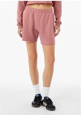 Bella + Canvas BC3787 Women's Cutoff Fleece Shorts in Mauve size XL 3787