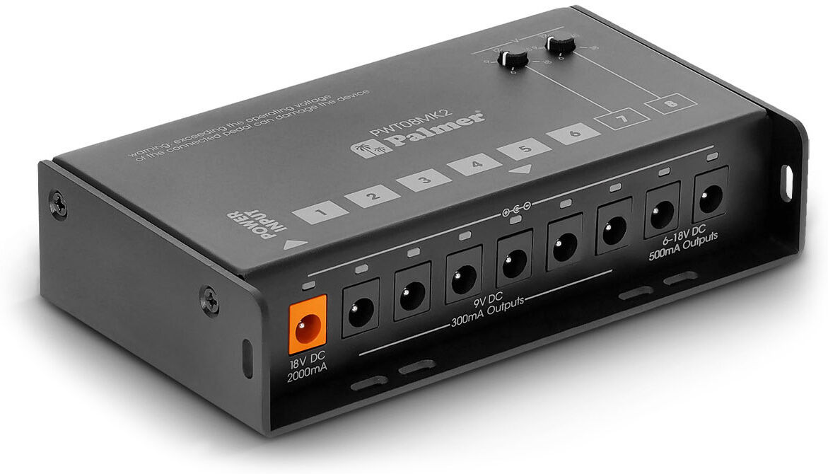 Palmer Pwt 08 Mk2 - Universalnetzteil Für Pedalboard Mit 8 Ausgängen