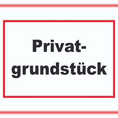 HB-Druck Privatgrundstück Schild schwarz-weiß-rot A0 (841x1189mm)