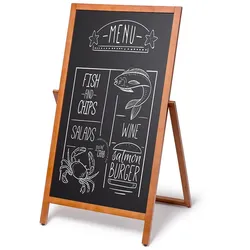 Exposicionate Flipchart Holz Staffelei Schiefer 55 x 105 cm Hellbraun ZPCHFLB55x105