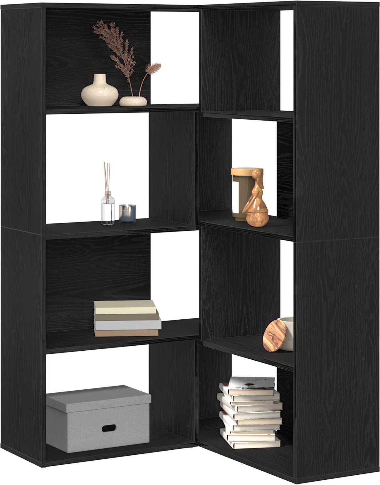 vidaXL Armoire 6 niveaux 85 x 85 x 140 cm Bois d'ingénierie Chêne noir