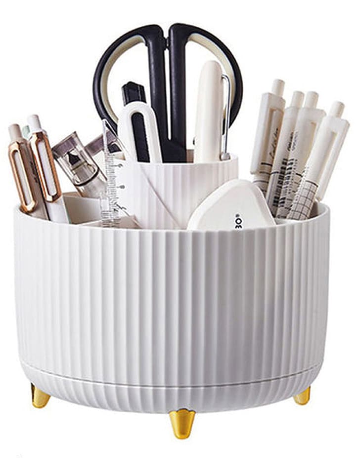Joybos Makeup-Organizer in Weiß - (H)12,5 x Ø 15 cm - onesize