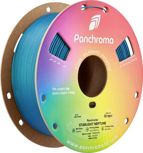 Polymaker CA02021 Panchroma Starlight Filament PLA Mehrfarbig, Farbwechsel 1.75mm 1000g Starlight Neptune, Blau 1St.