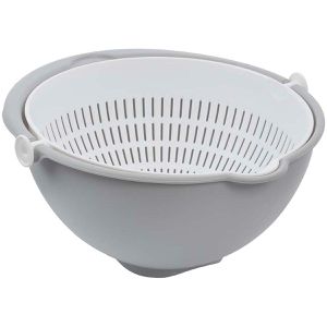 Keeeper Seiher Stella 2-in-1, aus Kunststoff, spülmaschinengeeignet, 2-teiliges Set mit Schüssel, Ø 25 cm