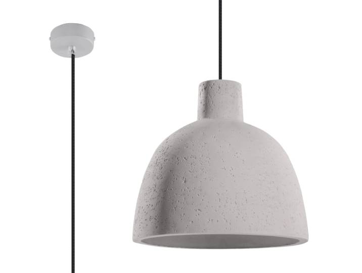 Suspension Béton Gris E27 1 Damaso