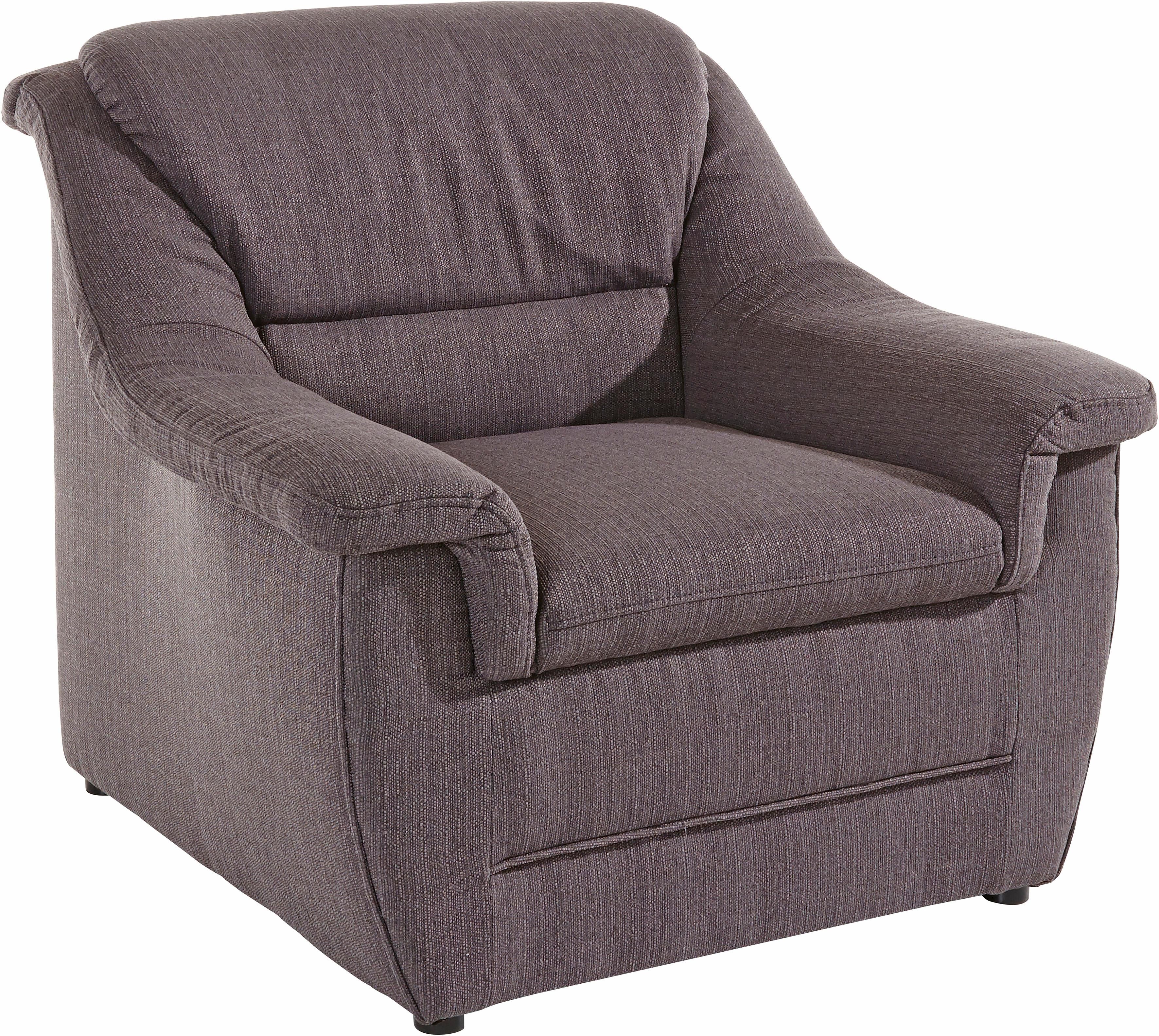 Sessel DOMO COLLECTION "Lale, formschöner und komfortabler Sessel, tolle Armlehnen", braun (schlamm), B:98cm H:88cm T:93cm, Struktur grob (85% Polyester, 15% Polyacryl);Struktur (100% Polyester);Microfaser PRIMABELLE (100% Polyester), Sessel, Sessel, mode