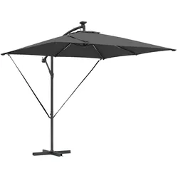 Helloshop26 - Moderne neigbare Ampelschirm Garten 249 x 249 x 250 cm Stahl anthrazit