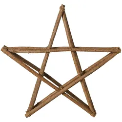 IB Laursen Stern aus Zweigen Rustikale Weihnachtsdeko, Natur - 80 x 15 x 76 cm