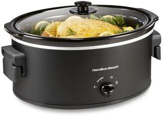Hamilton Beach 6 Quart Slow Cooker with Folding Handles