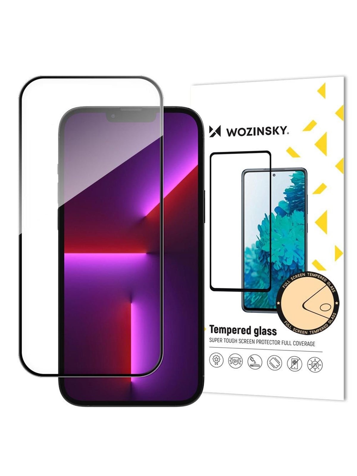 Wozinsky super durable Full Glue tempered glass full screen with frame Case Friendly iPhone 14 Pro black