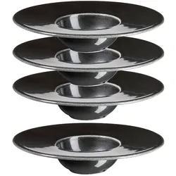 MÄSER by costaverde Gourmetteller 19 cm SCHWARZ, 4er Set, 400243